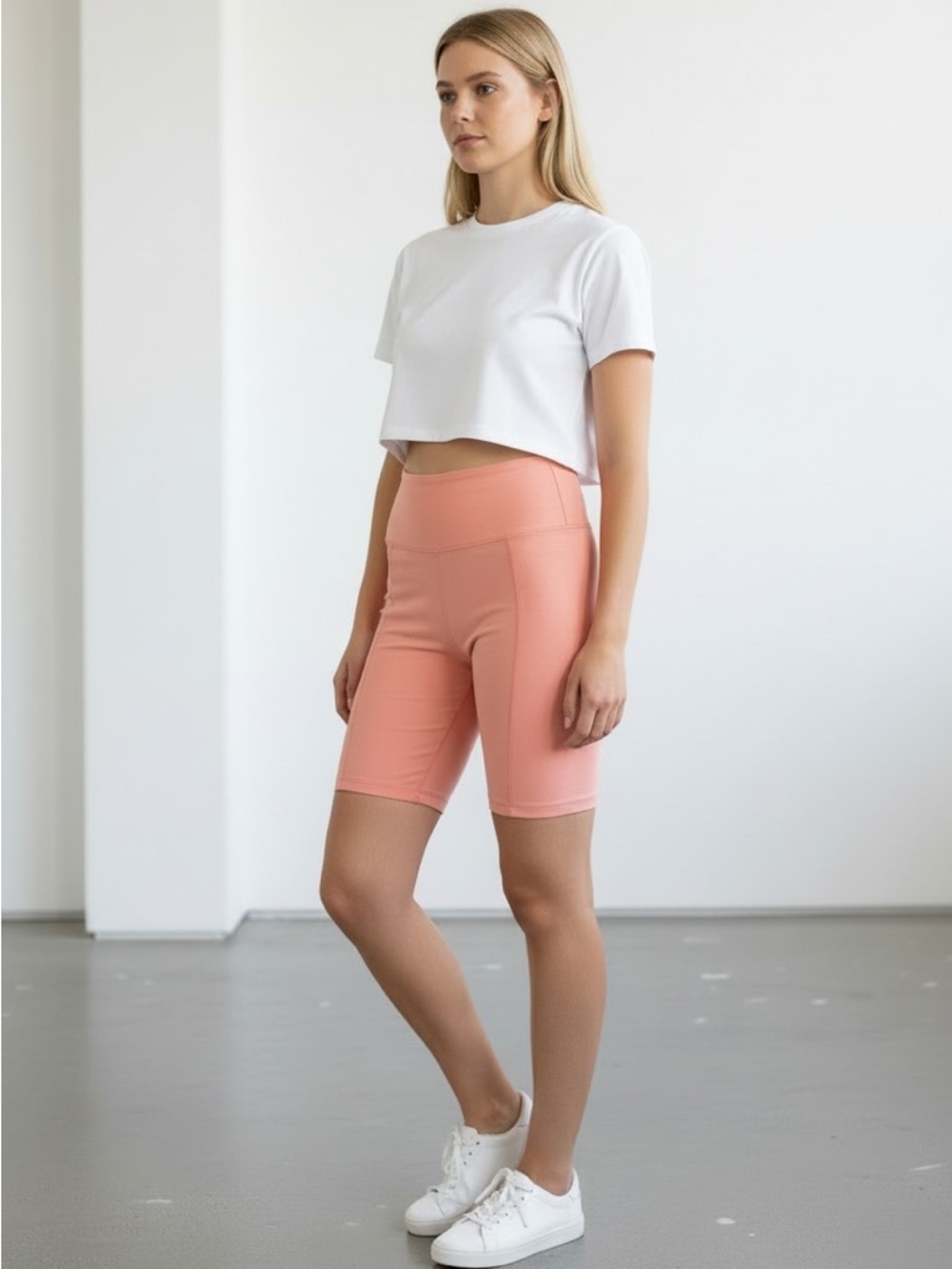 Aritzia TNAButtery Bike Shorts - Coral